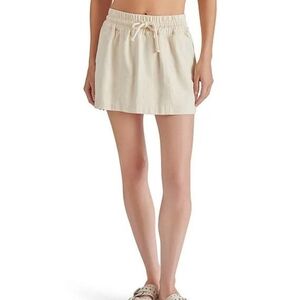 Steve Madden Kohana Denim Skort In Oatmeal